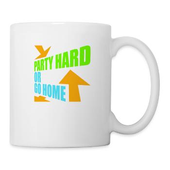 Party Hard Or Go Home Arrows Go Home Logo - Mug - white - Right