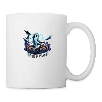Ghostly Cyclist Night Ride - Mug - white - Right