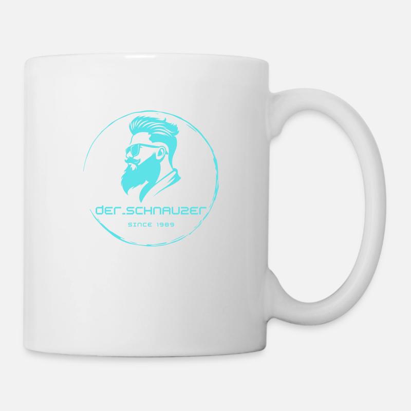 der_schnauzer hellblau - Tasse - Weiß