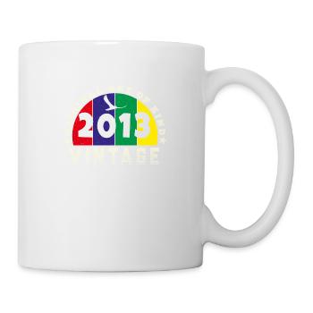 Jahrgang 2013 Retro - Bursdag - Tasse - Weiß - Rechts