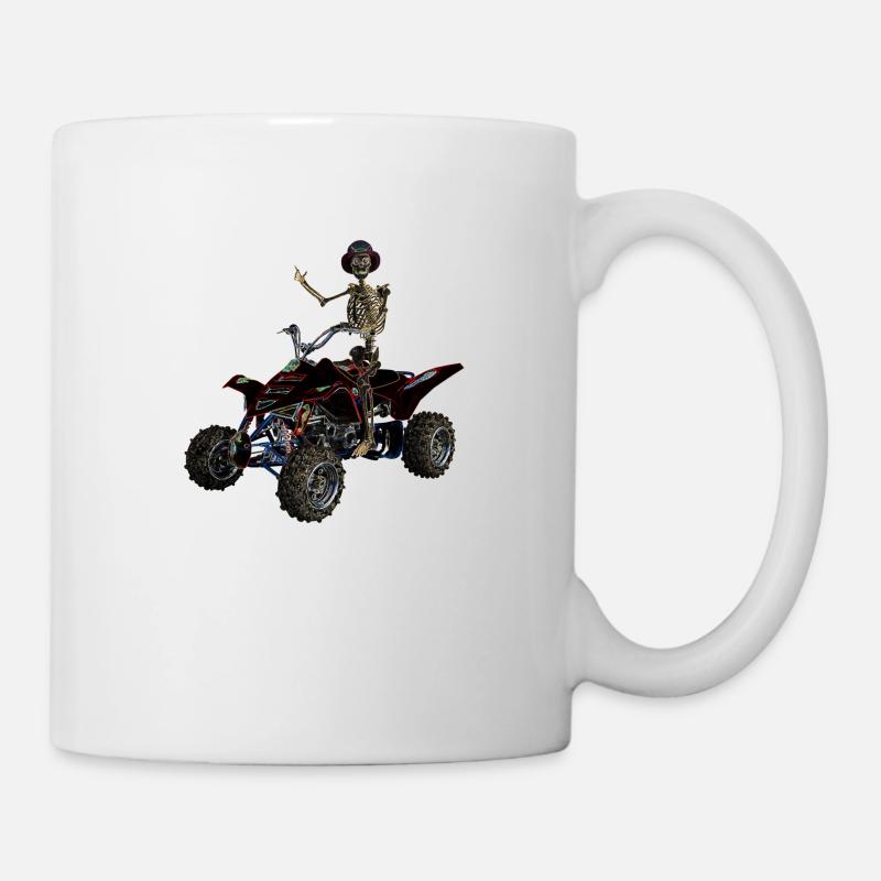 Skeleton Conduite Quad - Mug blanc - blanc