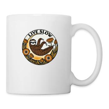 Live Slow Sloth - Mug - white - Right