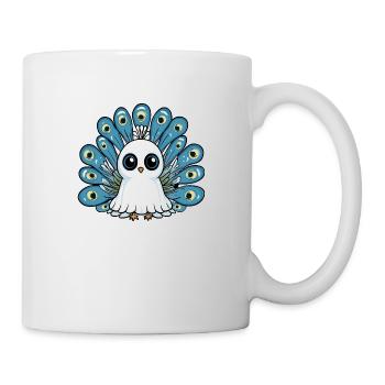 Peacock Bird Halloween Comic Ghost - Mug - white - Right