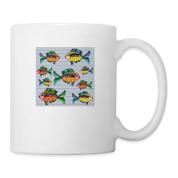 Poissons - Mug blanc - blanc - Droite