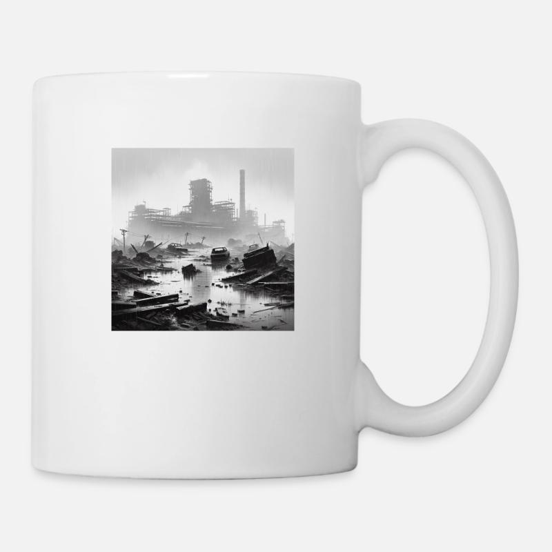 Regnerische Landschaft - Tasse - Weiß