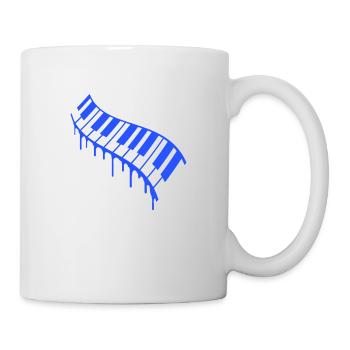 Graffiti Drop Piano Keys Instrument Music - Mug - white - Right