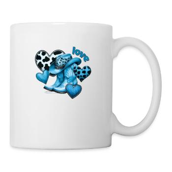 Cowboy Lustige Frauen Hut Wild Western Rodeo Musik - Tasse - Weiß - Rechts