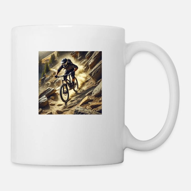 Mountainbiken! - Tasse - Weiß