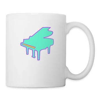 Piano Piano Playing Classical Music Instrument - Mug - white - Right