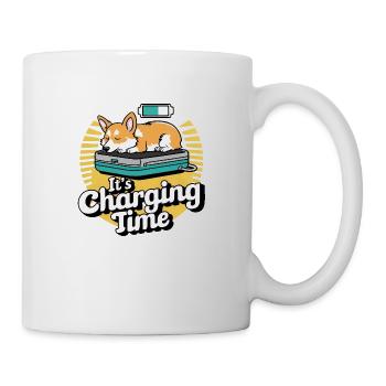 Its Charging Time Corgi Funny - Mug - white - Right