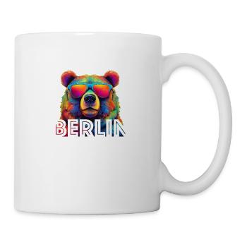 Ours avec des lunettes de soleil - Mug blanc - blanc - Droite