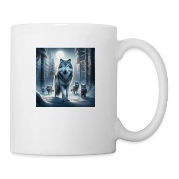 Bilder mit Wölfen - Tasse - Weiß - Rechts