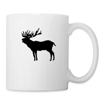 reh silhouette - Tasse - Weiß - Rechts