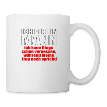 Je suis un homme, je peux oublier des choses - Mug blanc - blanc - Droite