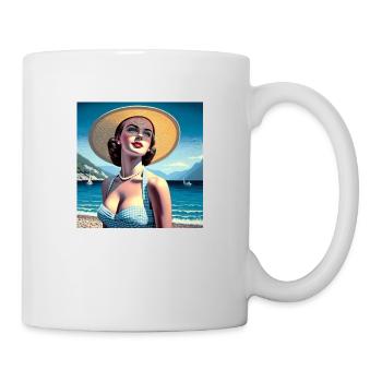 Le modèle au bord du lac - Mug blanc - blanc - Droite