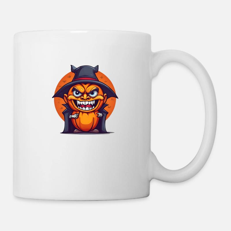 Halloween Pumpkin Vampire - Mug - white