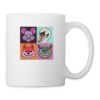 Pop Art Swan Mouse Squirrel Owl Smile - Mug - white - Right