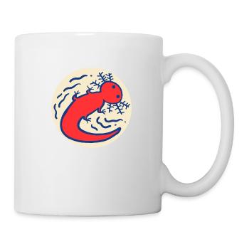 Logo Axolotl - Tasse - Weiß - Rechts