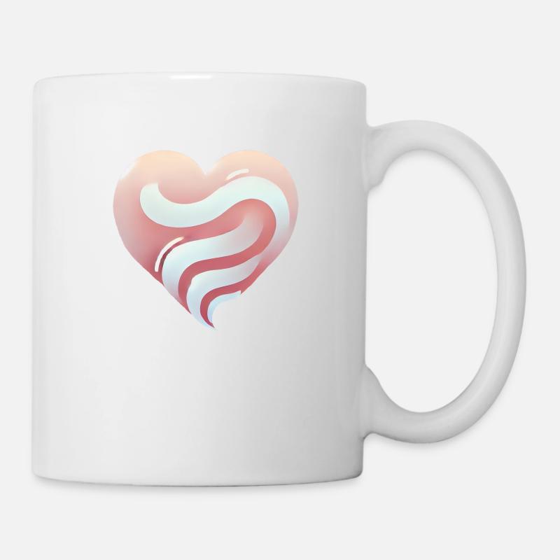 Herzverlauf - Tasse - Weiß