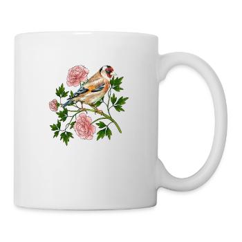 Bunter Vogel - Tasse - Weiß - Rechts