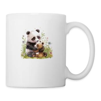 Cute Panda And Bear Friends - Tasse - Weiß - Rechts