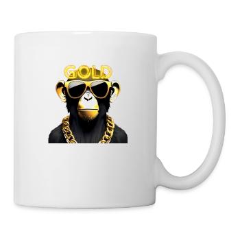 Singe d’or - Mug blanc - blanc - Droite