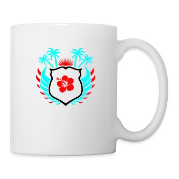Paradise Hibiskus Blume - Tasse - Weiß - Rechts