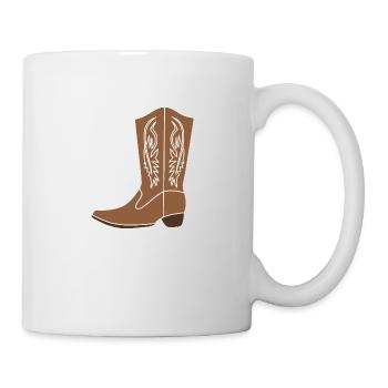 Cowboystiefel - Tasse - Weiß - Rechts