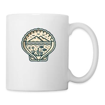 Muschel mit Meerblick - Tasse - Weiß - Rechts