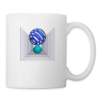 geometrisches Design - Tasse - Weiß - Rechts