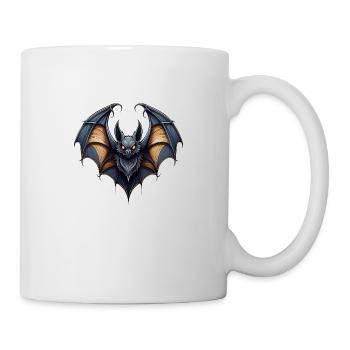 Sauvage, en colère, pugnace, combatif, motivationnelle, chauve-souris - Mug blanc - blanc - Droite