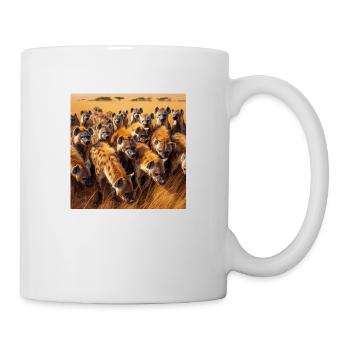 Hyänen in der Savanne - Tasse - Weiß - Rechts
