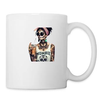Mombie Mädchen T-Shirt Shirt Sarkasmus - Tasse - Weiß - Rechts