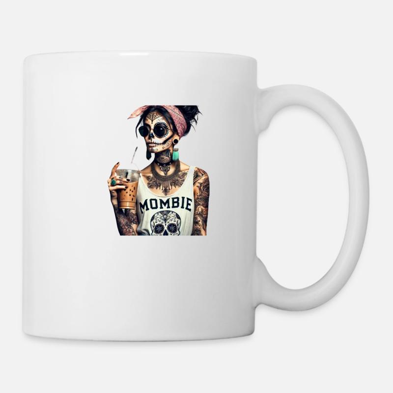 Mombie Mädchen T-Shirt Shirt Sarkasmus - Tasse - Weiß