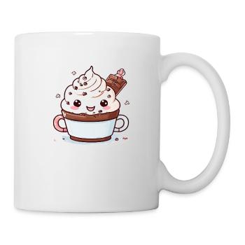 Charmanter Kakao-Begleiter - Tasse - Weiß - Rechts