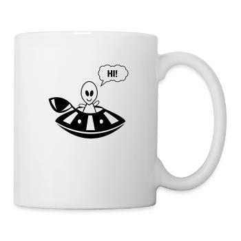 Alien ufo hi - Tasse - Weiß - Rechts