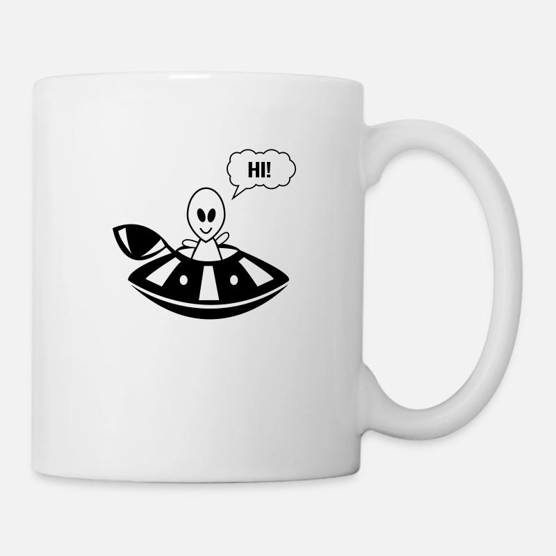 Ovni extraterrestre hi - Mug blanc - blanc