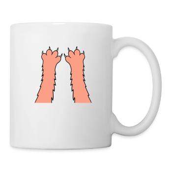Cats, claws, paws, paws, sharp claws, scratching - Mug - white - Right