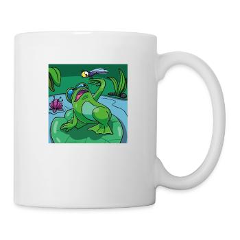 T-shirt motif for children & babies: frog & dragonfly - Mug - white - Right