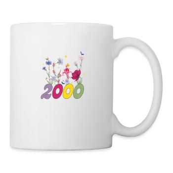 Année de naissance 2000 fleurs sauvages - Mug blanc - blanc - Droite