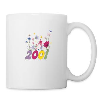 Year of birth 2001 wildflowers - Mug - white - Right