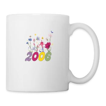 Year of birth 2006 wildflowers - Mug - white - Right