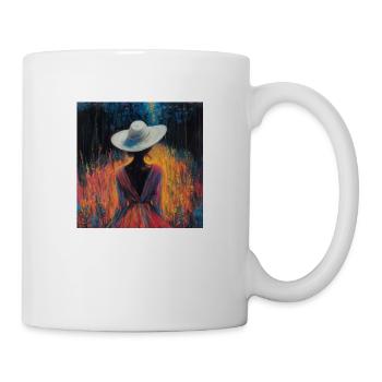Die Frau und der Wald - Tasse - Weiß - Rechts