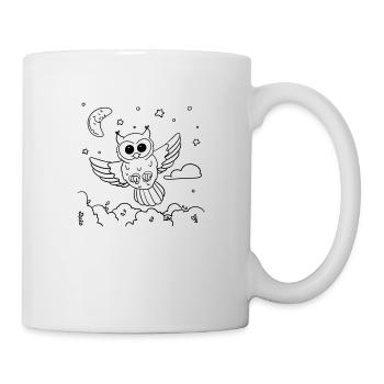 Uhu-Malspaß für Kinderbekleidung, Taschen & mehr. - Tasse - Weiß - Rechts
