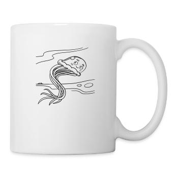 Ausmalspaß mit Qualle für Kinderbekleidung & mehr - Tasse - Weiß - Rechts