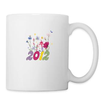 Year of birth 2012 wildflowers - Mug - white - Right