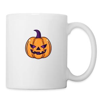 Halloween Kürbis - Tasse - Weiß - Rechts