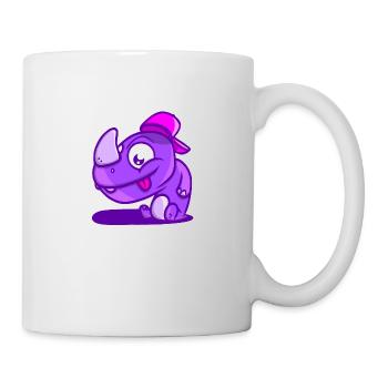 Cute Baby Rhino Rhinooo with Cap - Mug - white - Right
