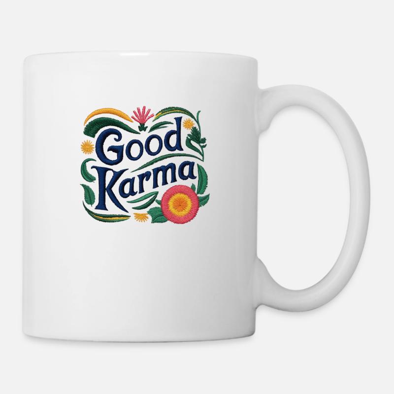 Gutes Karma - Tasse - Weiß