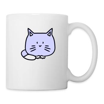 chat mignon a l’air heureux souriant chaton amusant - Mug blanc - blanc - Droite